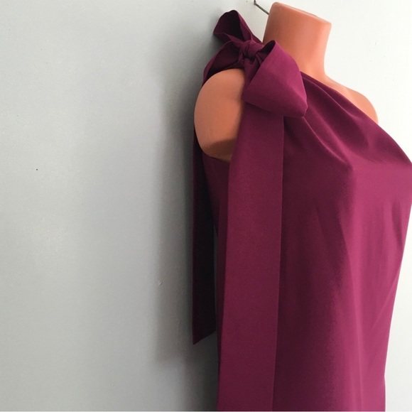 Jason Matlo Babe Collection Magenta Bow Cocktail Dress 4 - Picture 4 of 5